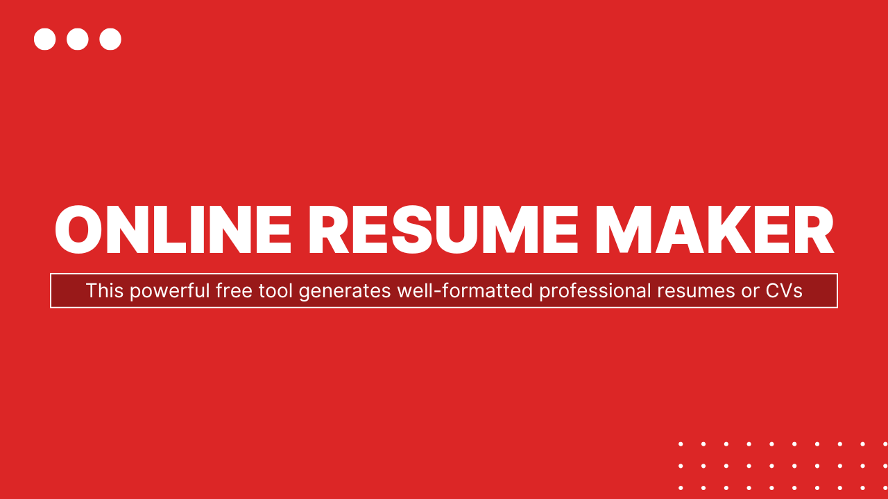 Create Professional Resume Online